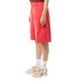 Red - Lifestyle - Lacoste Womens-Ladies Bermuda Natural Dyed Long Shorts