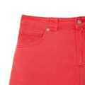 Red - Side - Lacoste Womens-Ladies Bermuda Natural Dyed Long Shorts