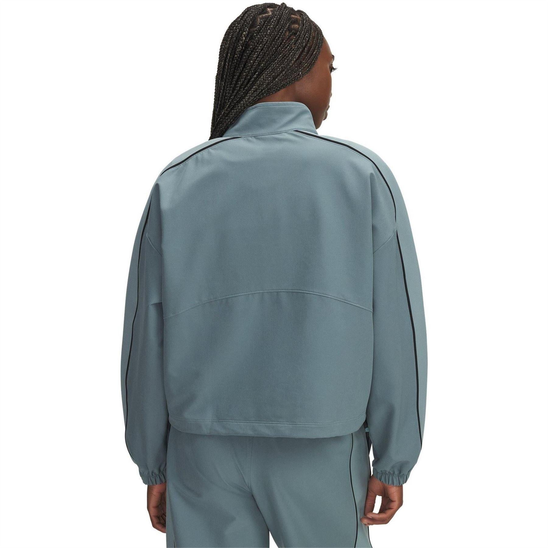 Blue - Back - Under Armour Womens-Ladies Rival Colour Block Track Jacket