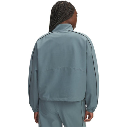 Blue - Back - Under Armour Womens-Ladies Rival Colour Block Track Jacket