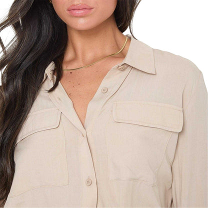 Stone - Side - I Saw It First Womens-Ladies Woven Shirt