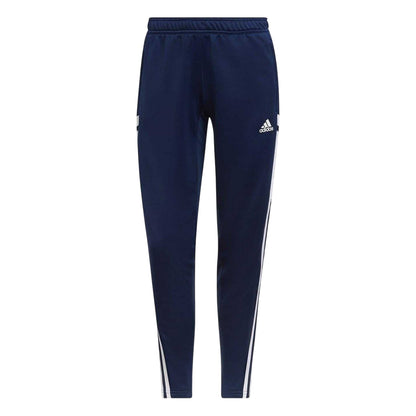 Navy Blue - Front - Adidas Womens-Ladies Con22 3 Stripes Slim Tracksuit Bottoms