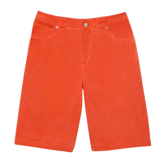 Red - Front - Lacoste Womens-Ladies Bermuda Natural Dyed Long Shorts