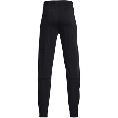 Black-White - Back - Under Armour Childrens-Kids Training Tracksuit Bottoms