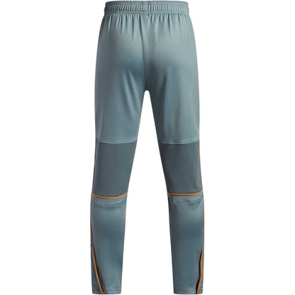 Grey-Orange - Back - Under Armour Childrens-Kids Training Tracksuit Bottoms