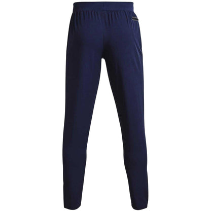 Blue - Back - Under Armour Mens Unstoppable Solid Slim Tracksuit Bottoms
