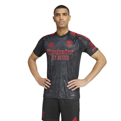Black - Side - Adidas Mens 2024-2025 SL Benfica Away Jersey