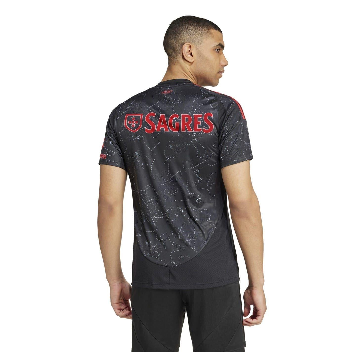Black - Lifestyle - Adidas Mens 2024-2025 SL Benfica Away Jersey
