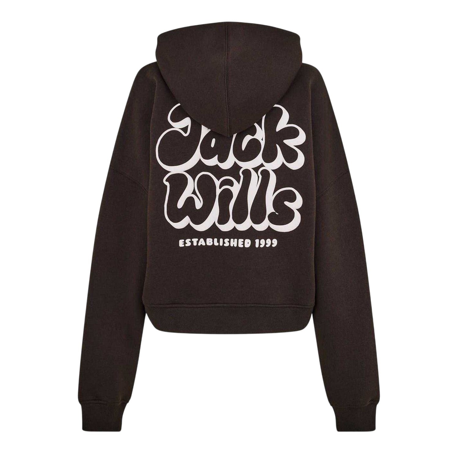 Chocolate - Back - Jack Wills Womens-Ladies Oversized Hoodie