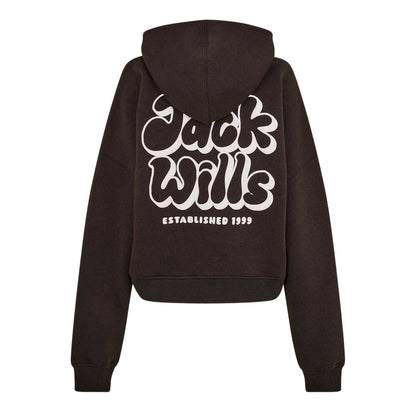 Chocolate - Back - Jack Wills Womens-Ladies Oversized Hoodie