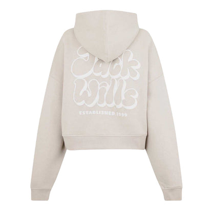 Cream - Back - Jack Wills Womens-Ladies Oversized Hoodie