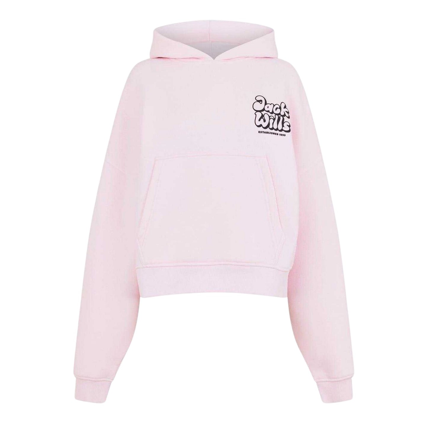 Pink - Front - Jack Wills Womens-Ladies Oversized Hoodie