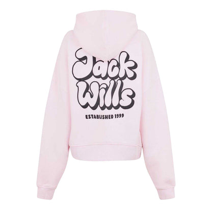 Pink - Back - Jack Wills Womens-Ladies Oversized Hoodie