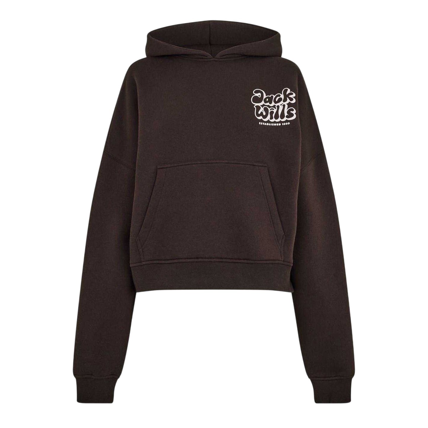 Chocolate - Front - Jack Wills Womens-Ladies Oversized Hoodie