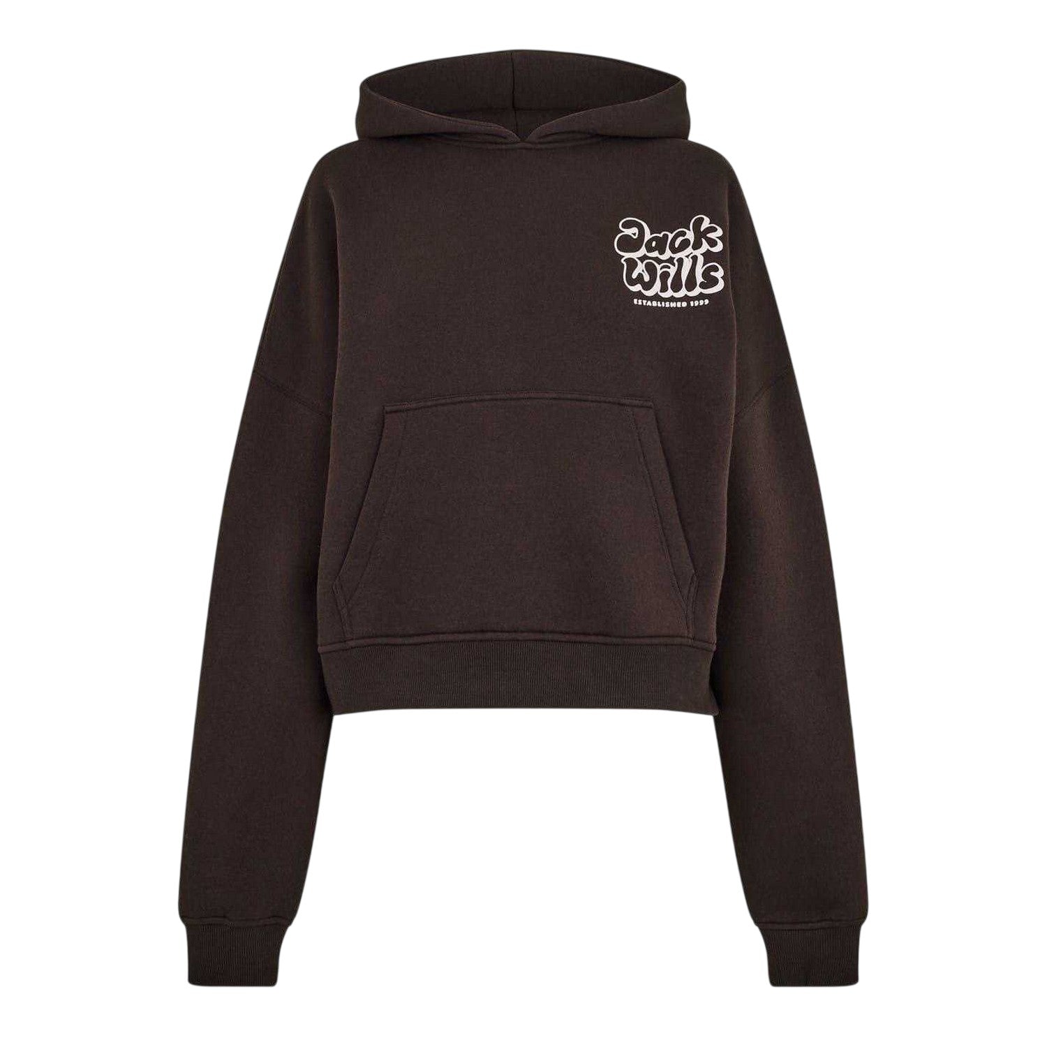 Chocolate - Front - Jack Wills Womens-Ladies Oversized Hoodie