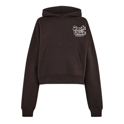 Chocolate - Front - Jack Wills Womens-Ladies Oversized Hoodie