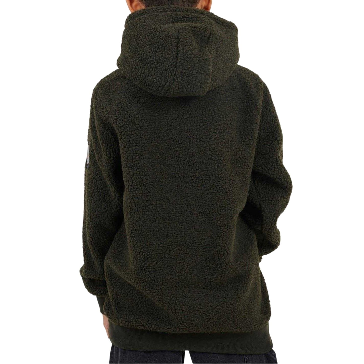 Dark Khaki - Back - Brave Soul Childrens-Kids Regular Long-Sleeved Hoodie
