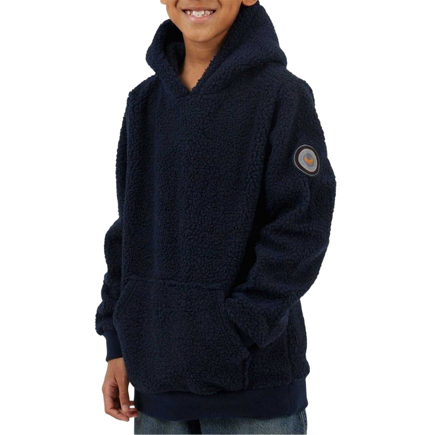 Dark Navy - Front - Brave Soul Childrens-Kids Regular Long-Sleeved Hoodie