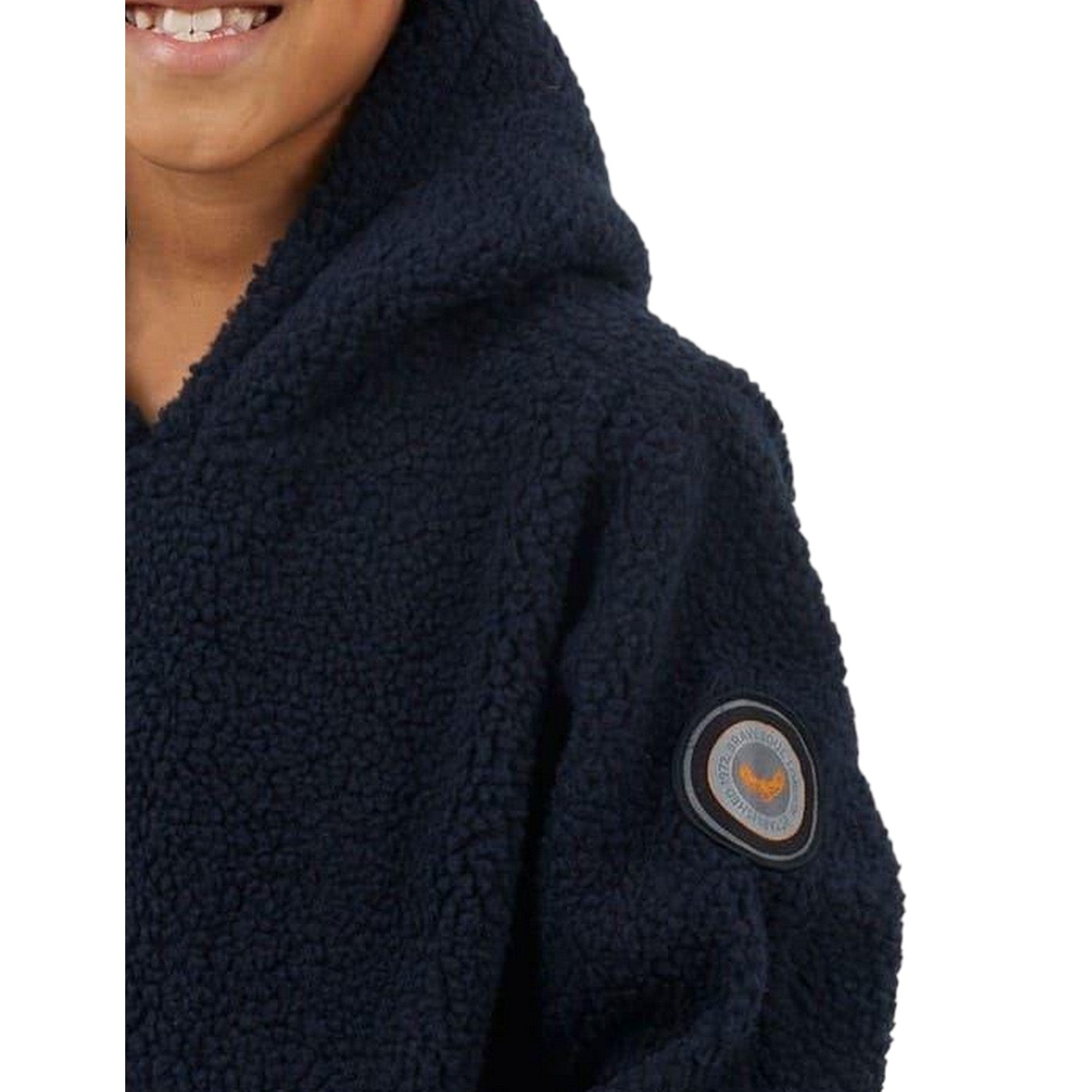 Dark Navy - Side - Brave Soul Childrens-Kids Regular Long-Sleeved Hoodie