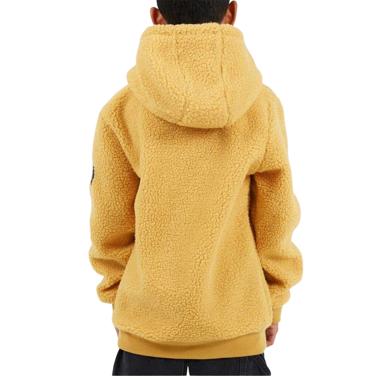 Mustard - Back - Brave Soul Childrens-Kids Kangaroo Pocket Hoodie