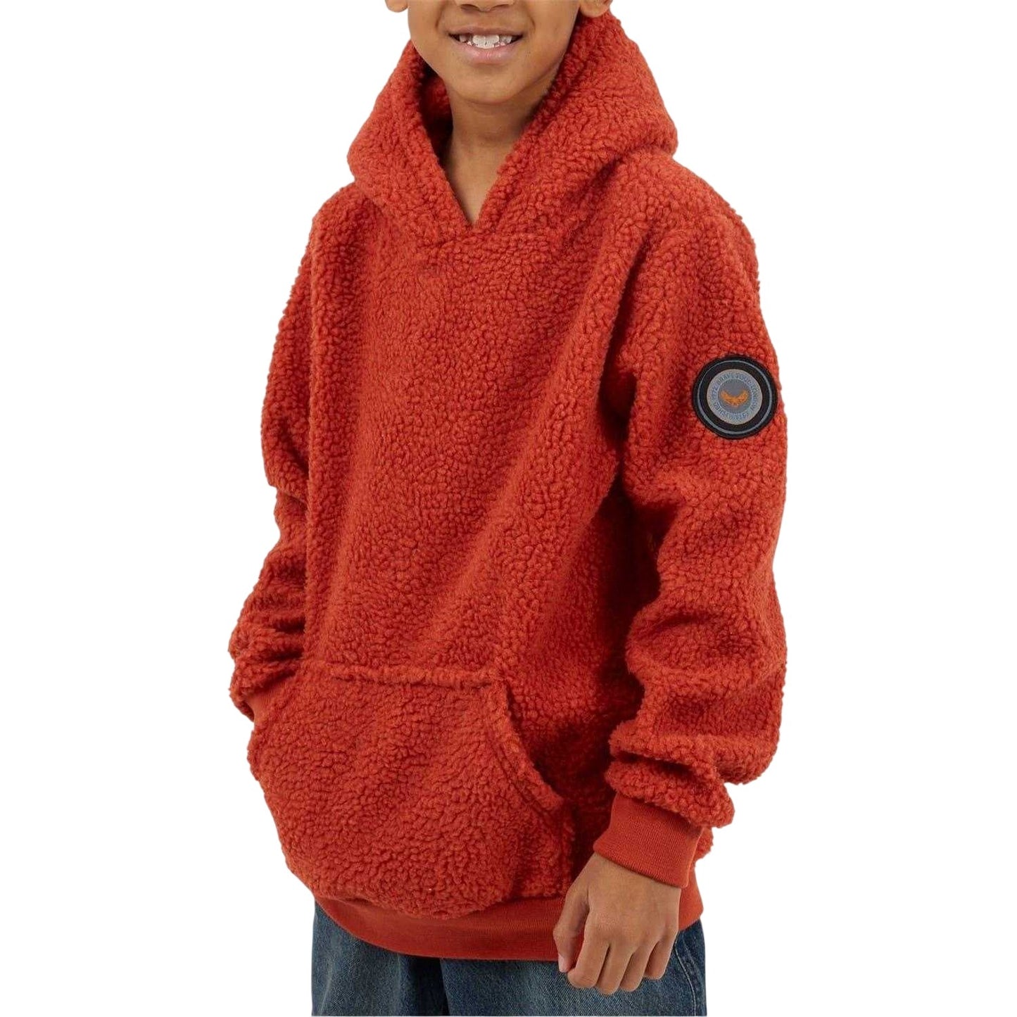 Terracotta - Front - Brave Soul Childrens-Kids Kangaroo Pocket Hoodie