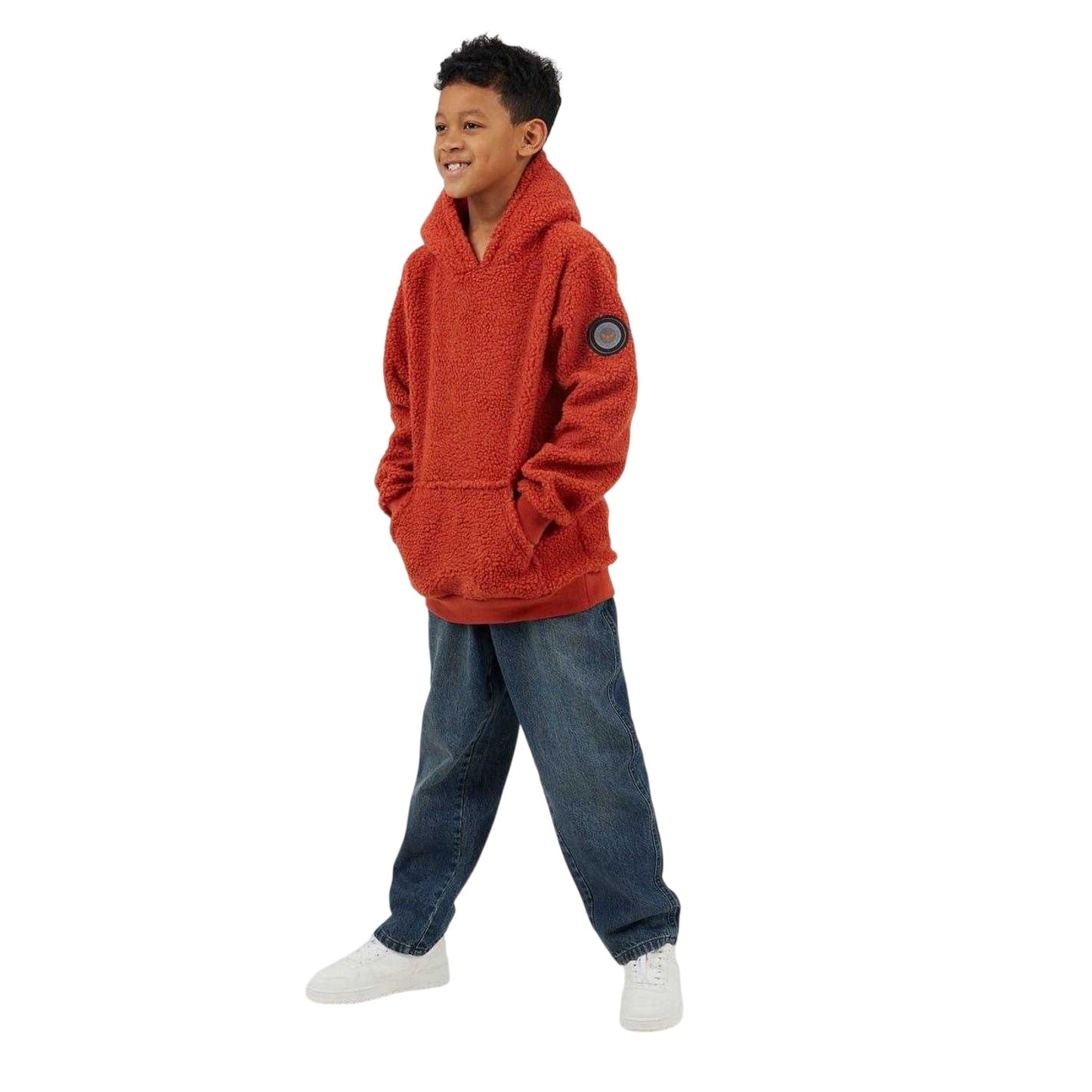 Terracotta - Lifestyle - Brave Soul Childrens-Kids Kangaroo Pocket Hoodie