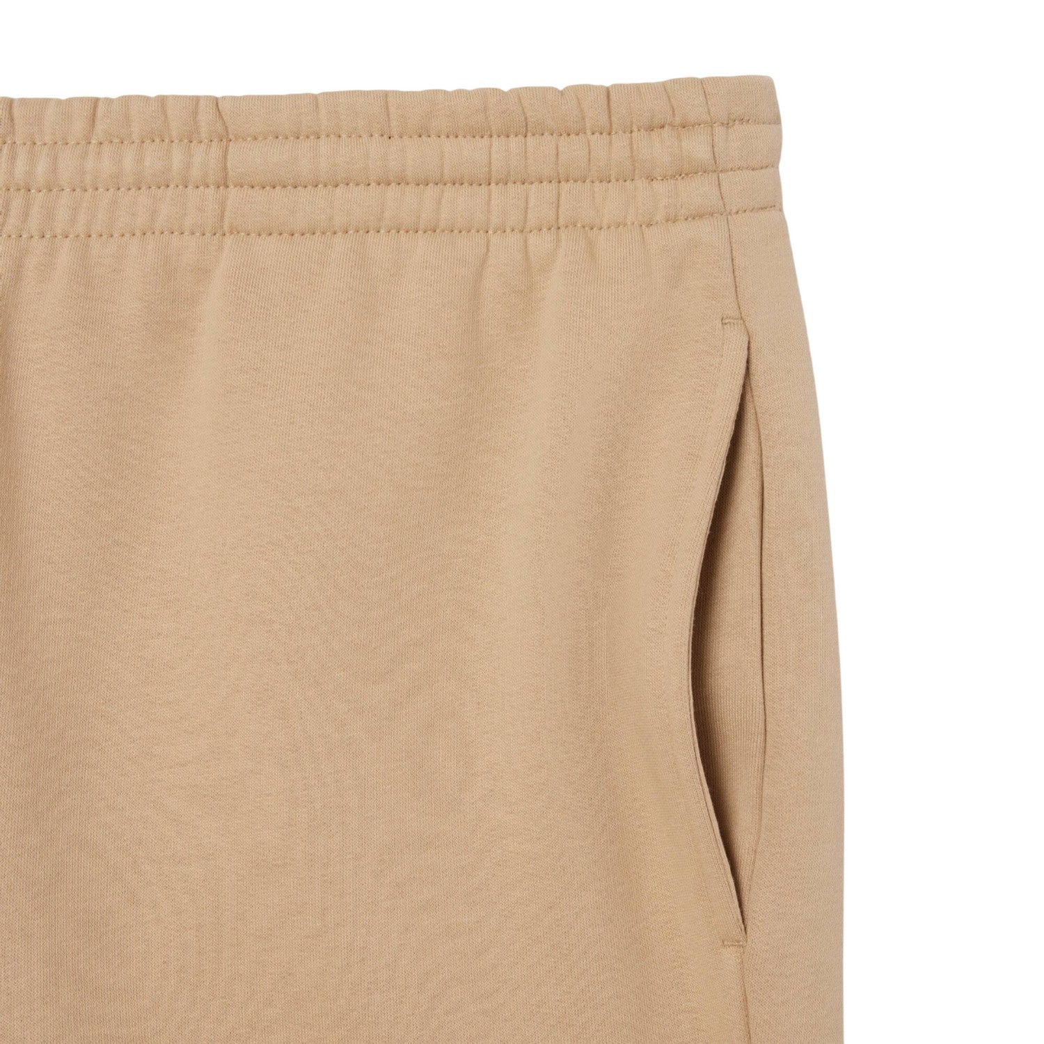 Beige - Side - Lacoste Mens Fleece Regular Shorts