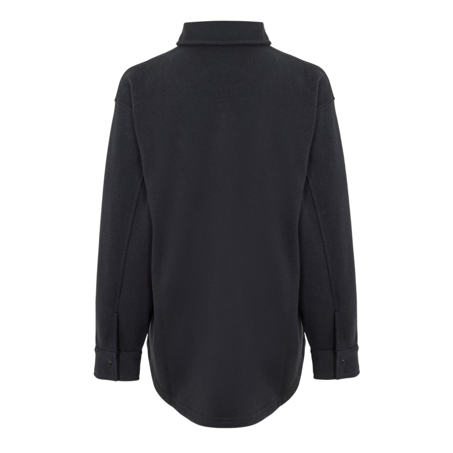 Black - Back - Under Armour Womens-Ladies Terry Heavyweight Collared Shirt