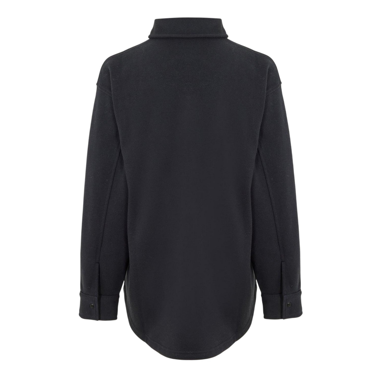 Black - Back - Under Armour Womens-Ladies Terry Heavyweight Collared Shirt
