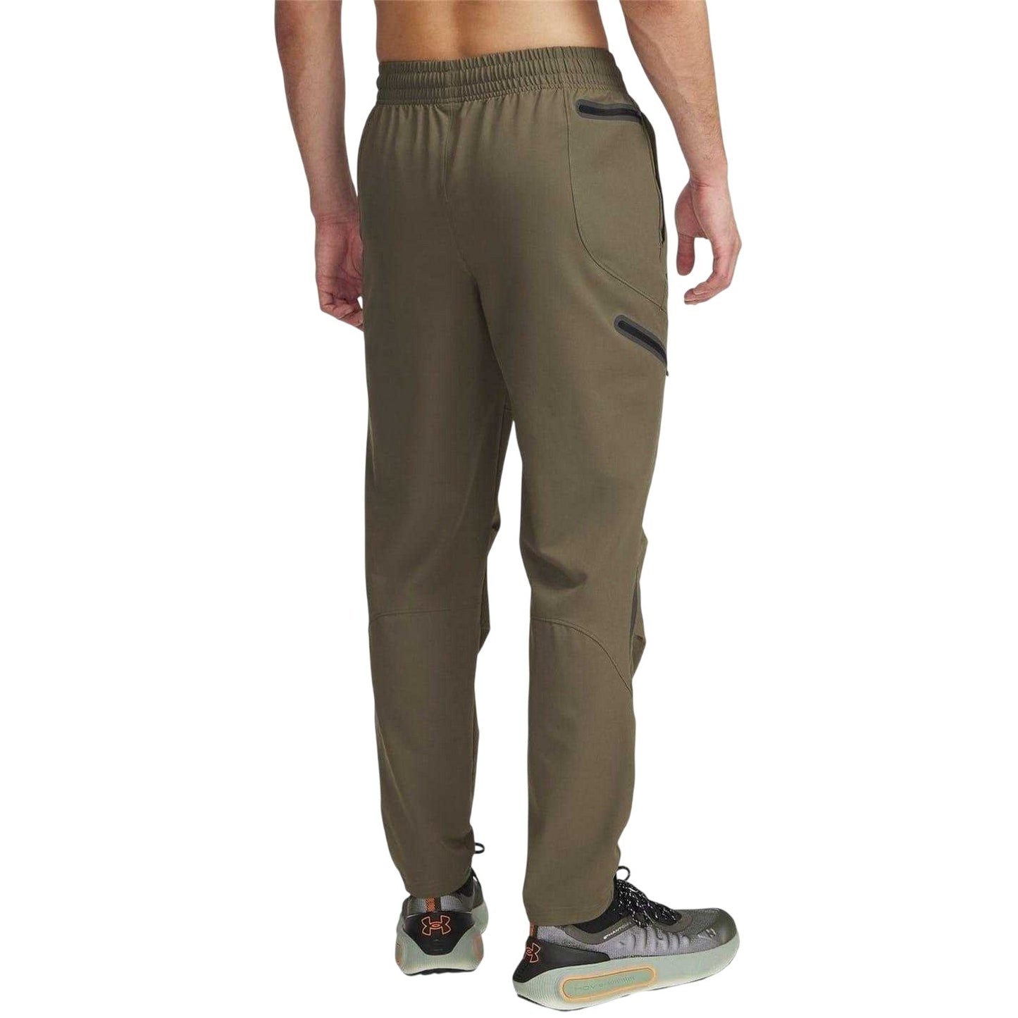 Green - Back - Under Armour Mens Unstoppable Woven Combat Trousers