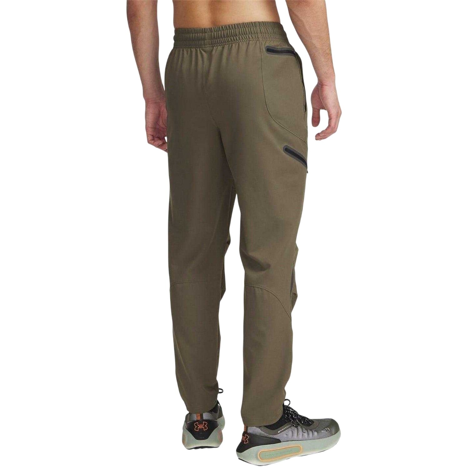 Green - Back - Under Armour Mens Unstoppable Woven Combat Trousers
