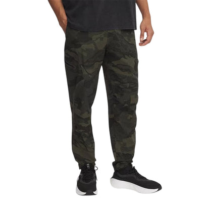 Green Camo - Front - Under Armour Mens Unstoppable Woven Combat Trousers