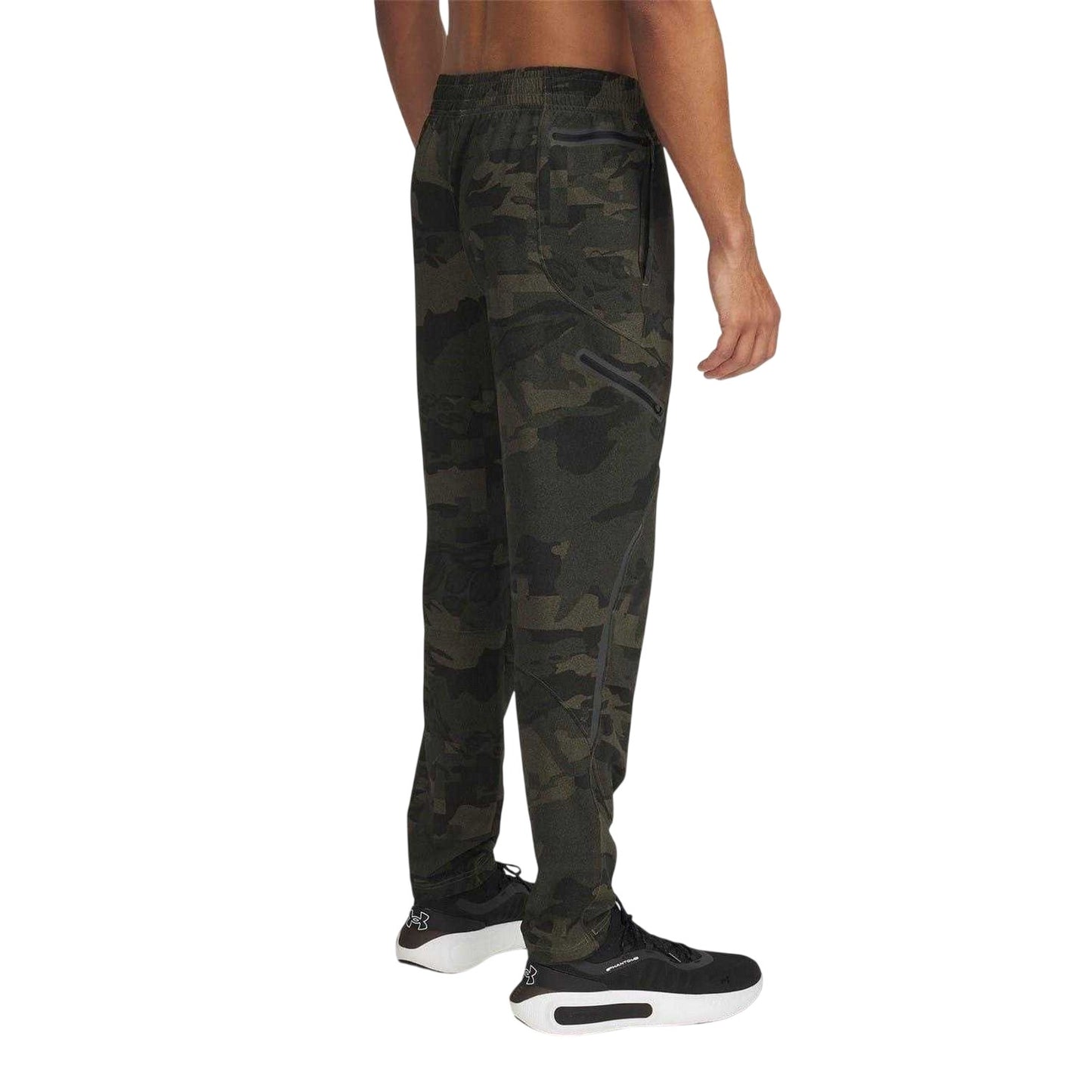 Green Camo - Back - Under Armour Mens Unstoppable Woven Combat Trousers