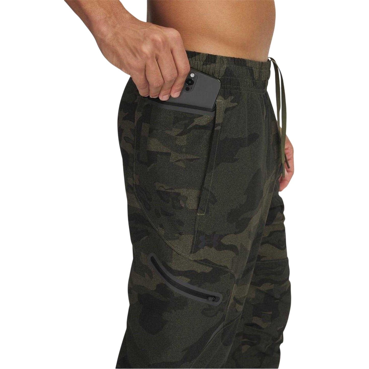 Green Camo - Side - Under Armour Mens Unstoppable Woven Combat Trousers