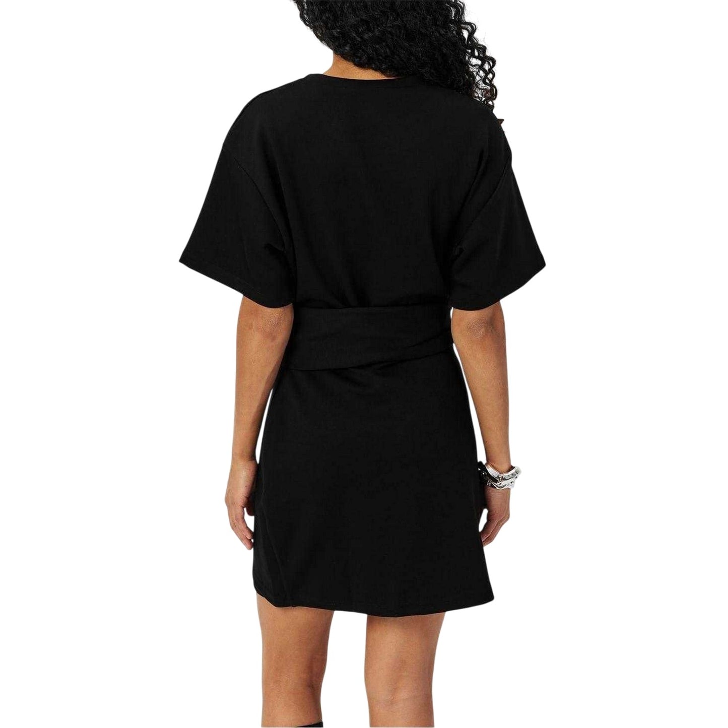 Black - Back - 4th & Reckless Womens-Ladies Ruched T-Shirt Dress