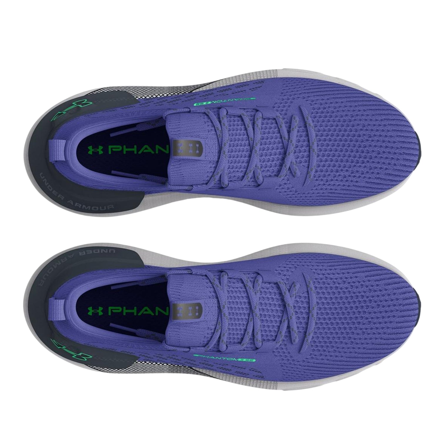 Purple - Side - Under Armour Mens Hovr Phantom 3 Ribbed Knitted Trainers