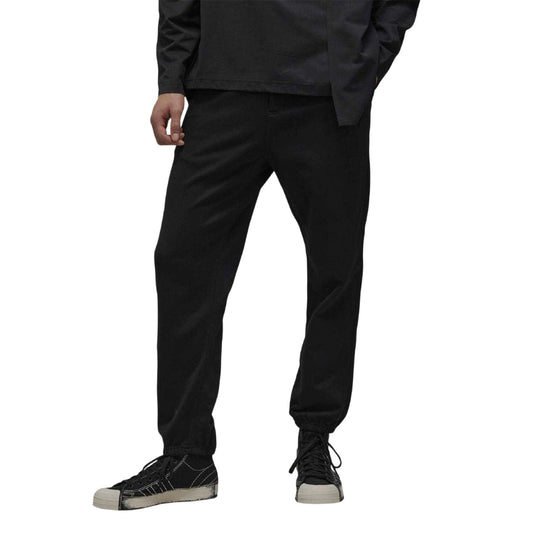 Black - Front - Y-3 Mens French Terry Tracksuit Bottoms