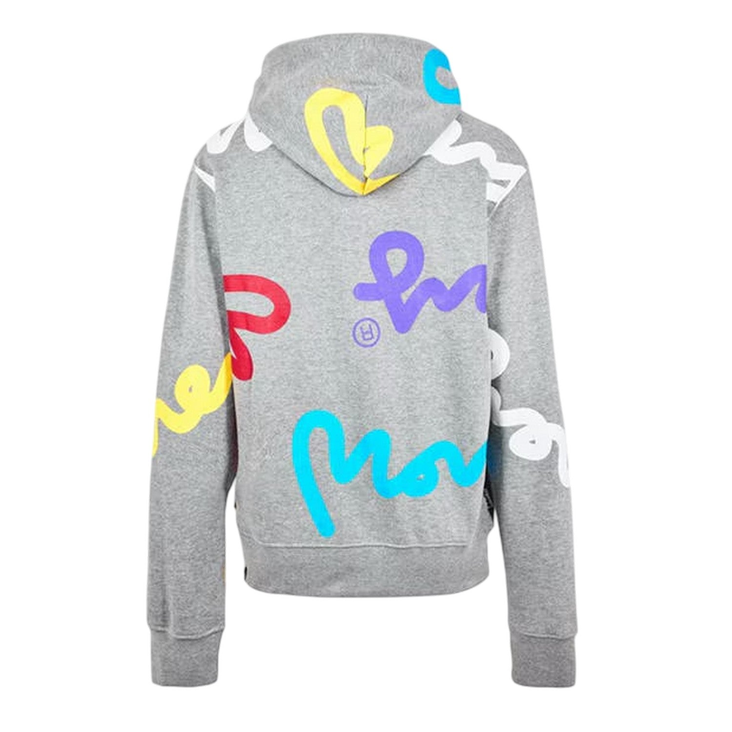 Grey - Back - Money Mens Graphic Print Hoodie