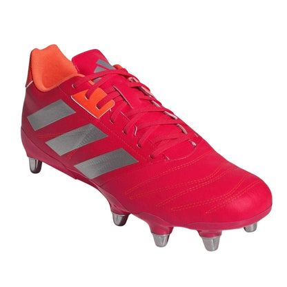 Lucid Red - Close up - Adidas Mens Kakari Elite Soft Ground Rugby Boots