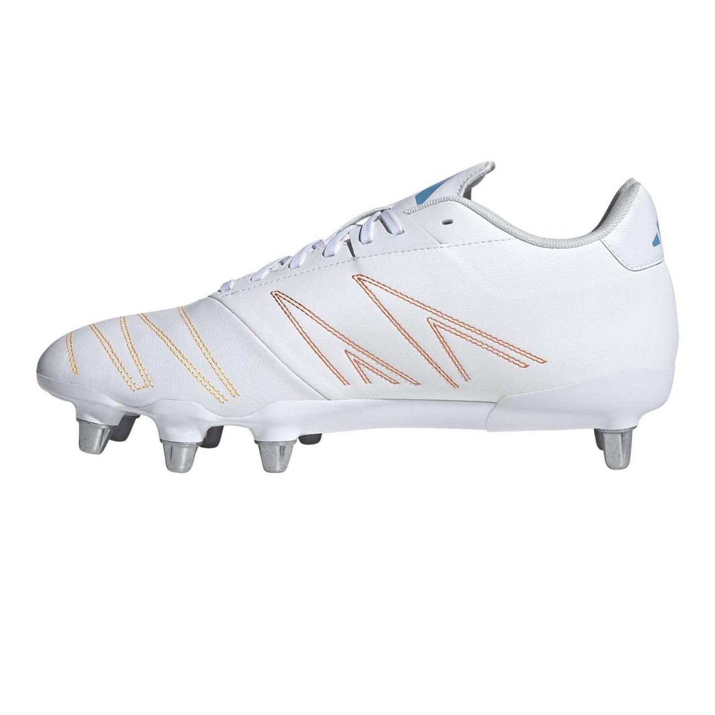 White-Black - Side - Adidas Mens Kakari Elite Soft Ground Rugby Boots
