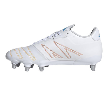 White-Black - Side - Adidas Mens Kakari Elite Soft Ground Rugby Boots