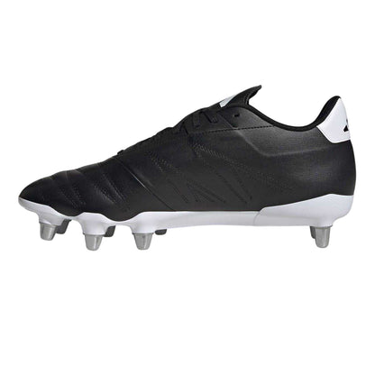 Black-White - Side - Adidas Mens Kakari Elite Soft Ground Rugby Boots