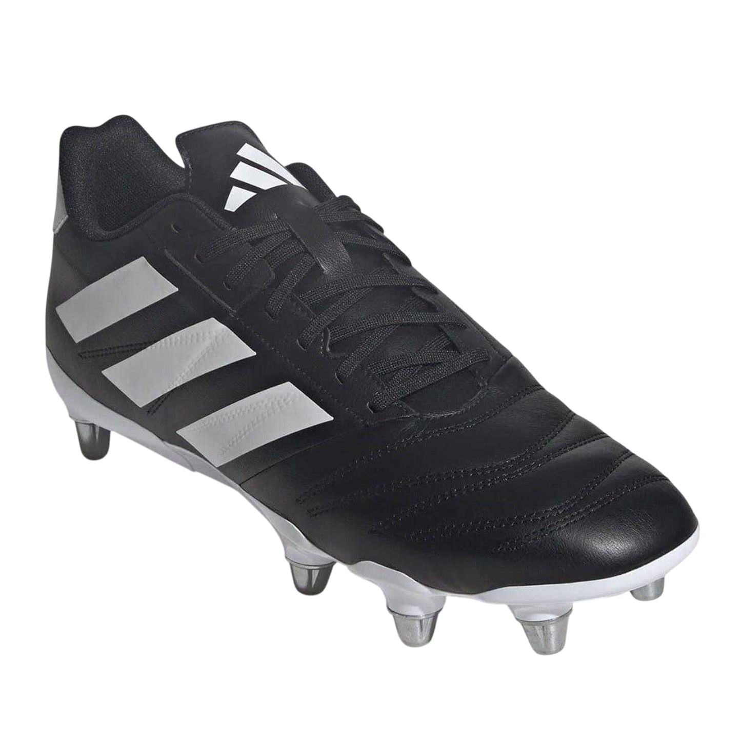 Black-White - Close up - Adidas Mens Kakari Elite Soft Ground Rugby Boots