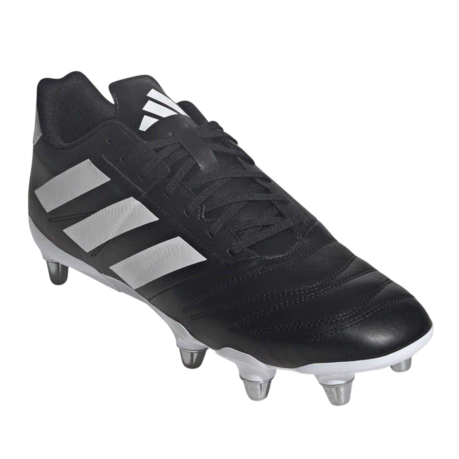 Black-White - Close up - Adidas Mens Kakari Elite Soft Ground Rugby Boots