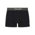 Black - Side - Lyle & Scott Mens Devon Boxer Shorts (Pack of 3)