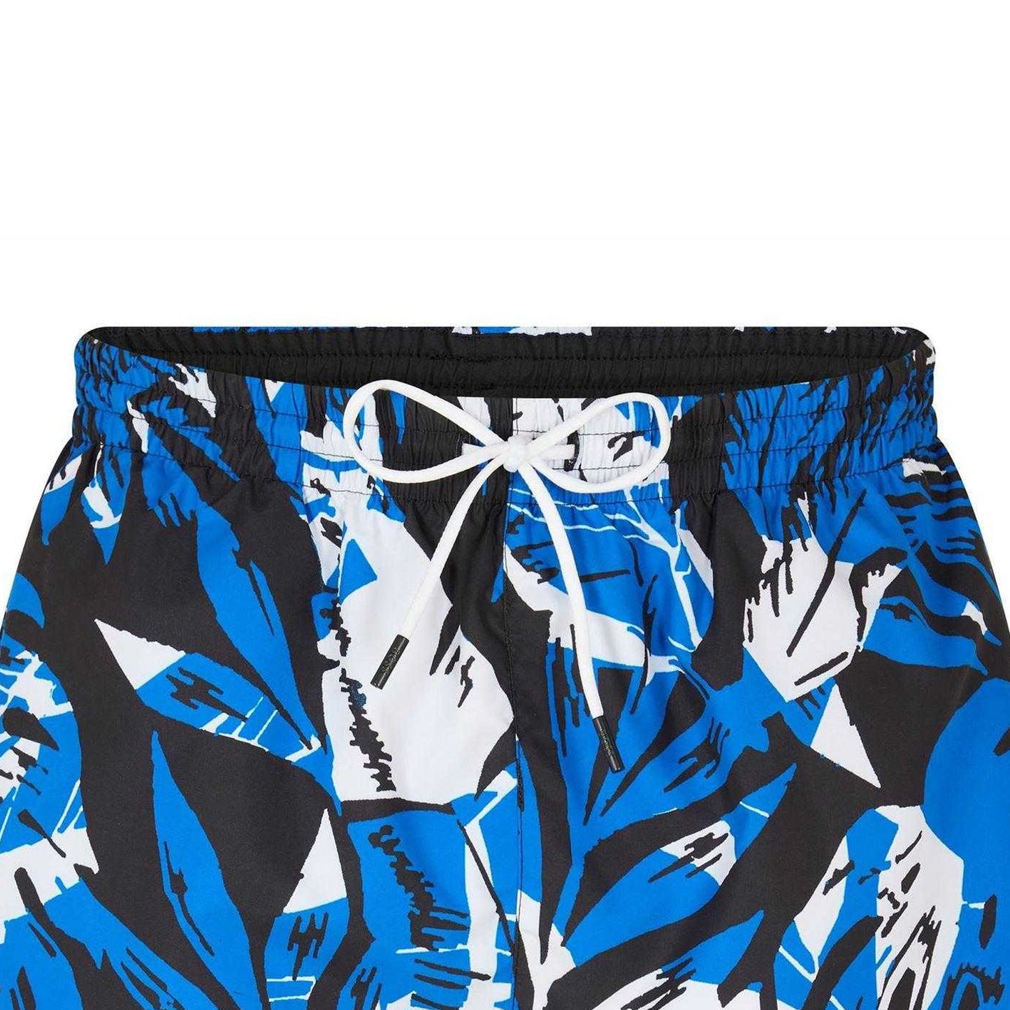 Bright Blue - Back - Boss Mens Piranha All-Over Print Swim Shorts