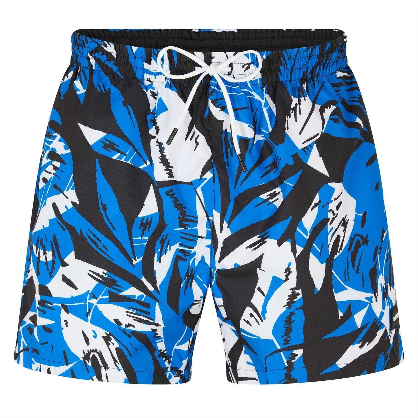 Bright Blue - Front - Boss Mens Piranha All-Over Print Swim Shorts