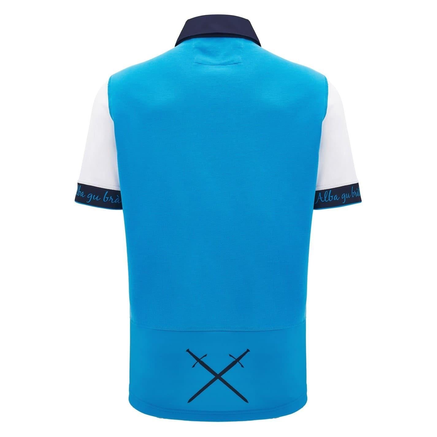 White - Back - Macron Mens 2024 Scotland RU Rugby Shirt