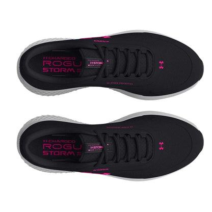 Black - Side - Under Armour Womens-Ladies Charged Rogue 3 Trainers