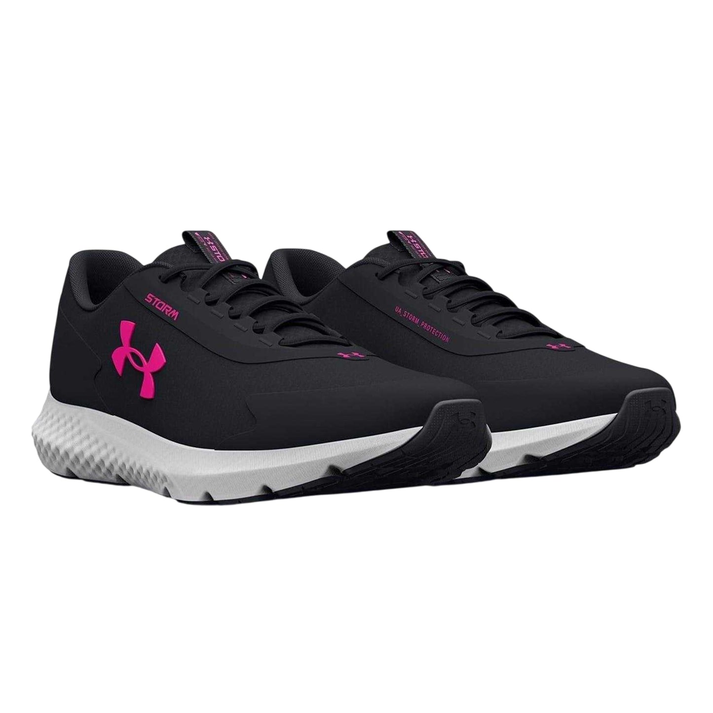 Black - Pack Shot - Under Armour Womens-Ladies Charged Rogue 3 Trainers